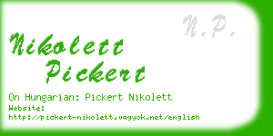 nikolett pickert business card